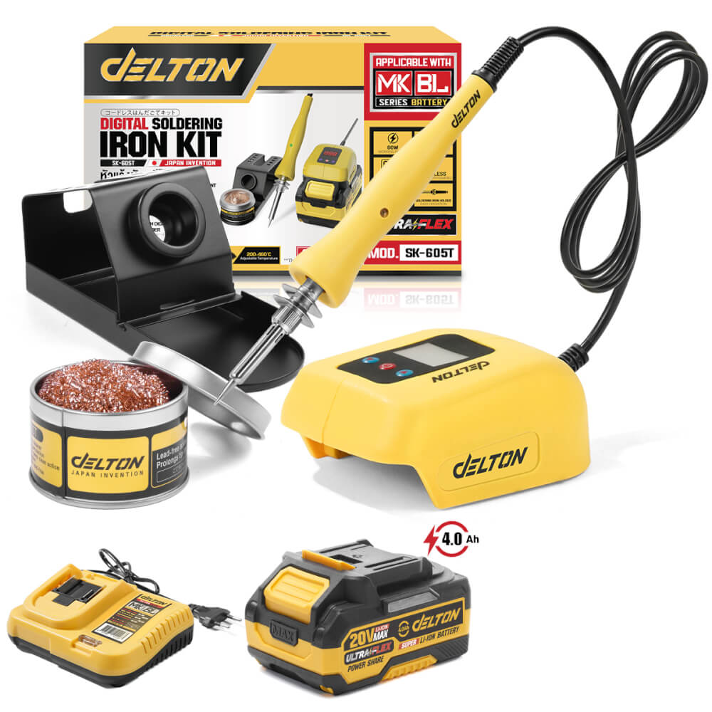 หัวแร้งไร้สาย (พร้อมแบตเตอรี่) DELTON รุ่น SK-605T ULTRAFLEX 20V 4AH_1